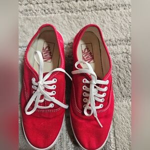Vans Red Canvas Sneakers